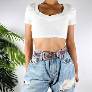 Vintage Y2K Pink Rock Grunge Leather Ranch Western Rhinestone Alligator Belt / S